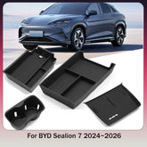 For BYD Sealion 7 07 EV 2024~2026 2025 Car Central Console Armrest Storage Box Water Coasters Pad Interior Decorate Accessories